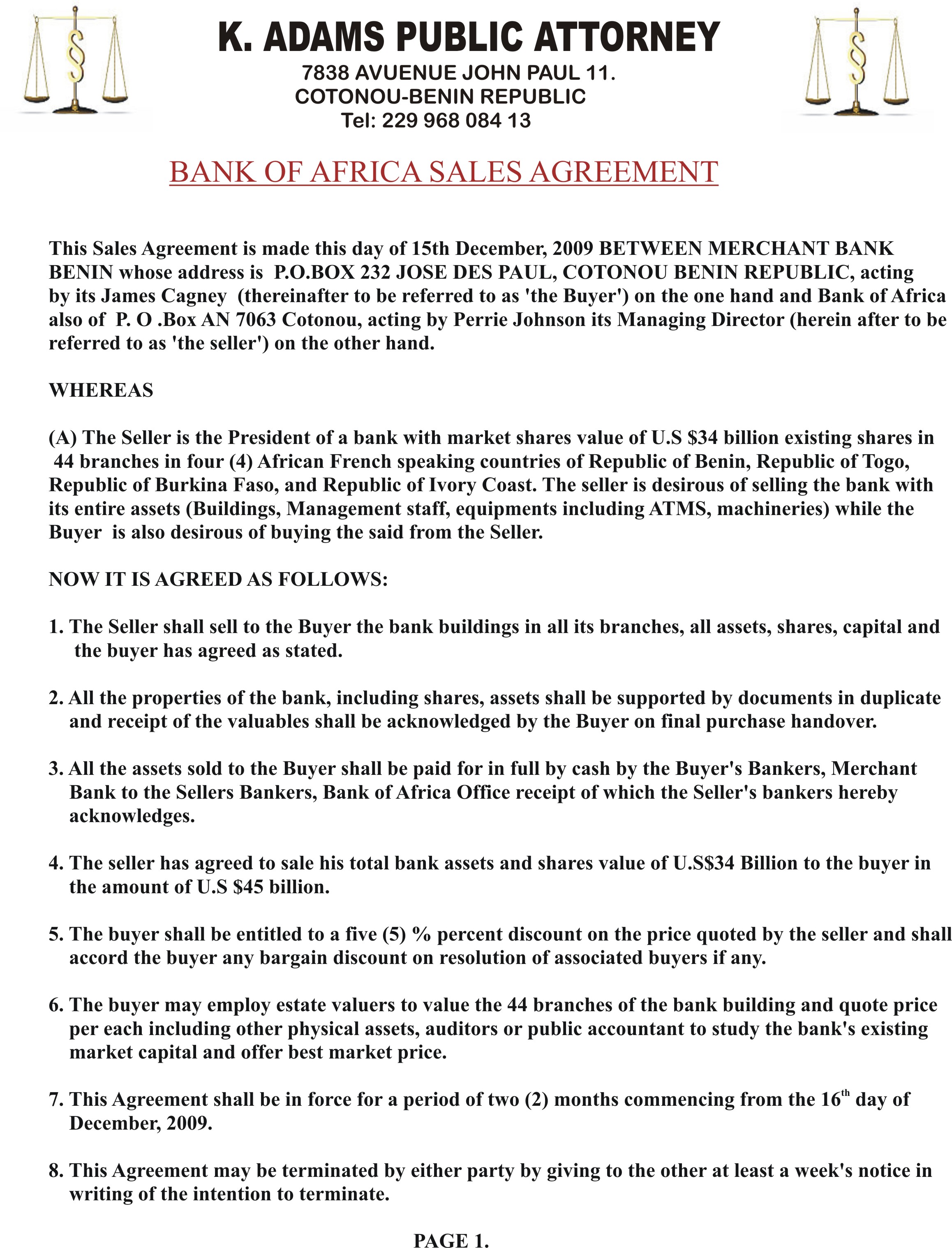 Degan Alain's Fake bank Forms